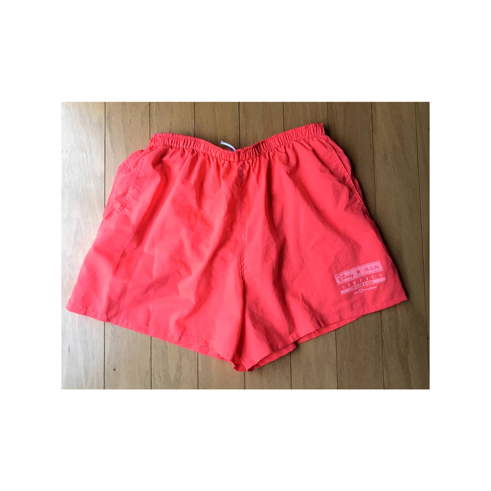 Disney Fashions Women's Medium MGM Studios Theme Park Orange Shorts Vintage